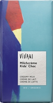 BIO mléčná čokoláda s mléčnou náplní KIDS VIVANI 100 g